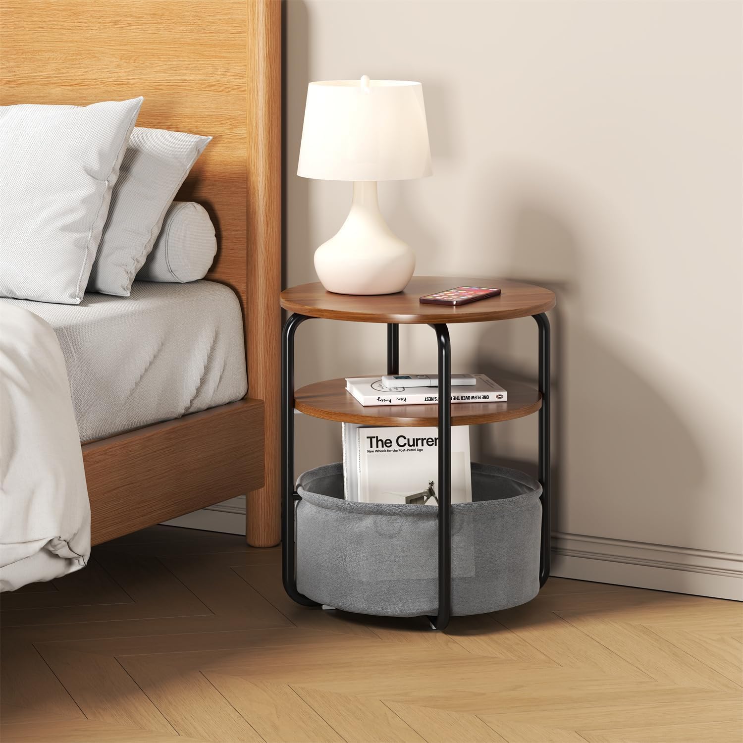 Luxury Bags Tier - 3-Tier Small Round Side Table with