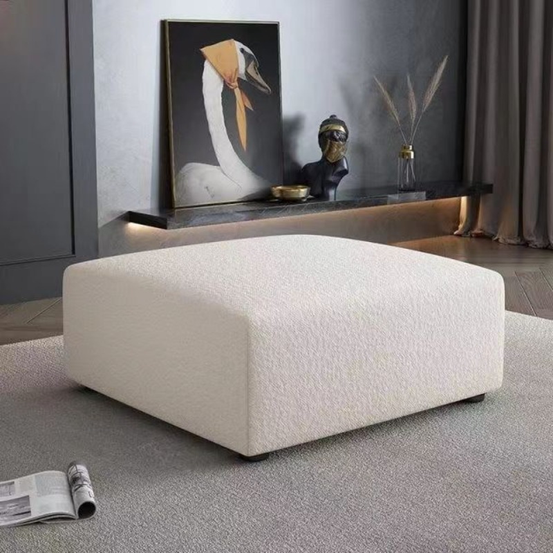 Luxury Bags Europe - Square Lamb cashmere sofa foot stool