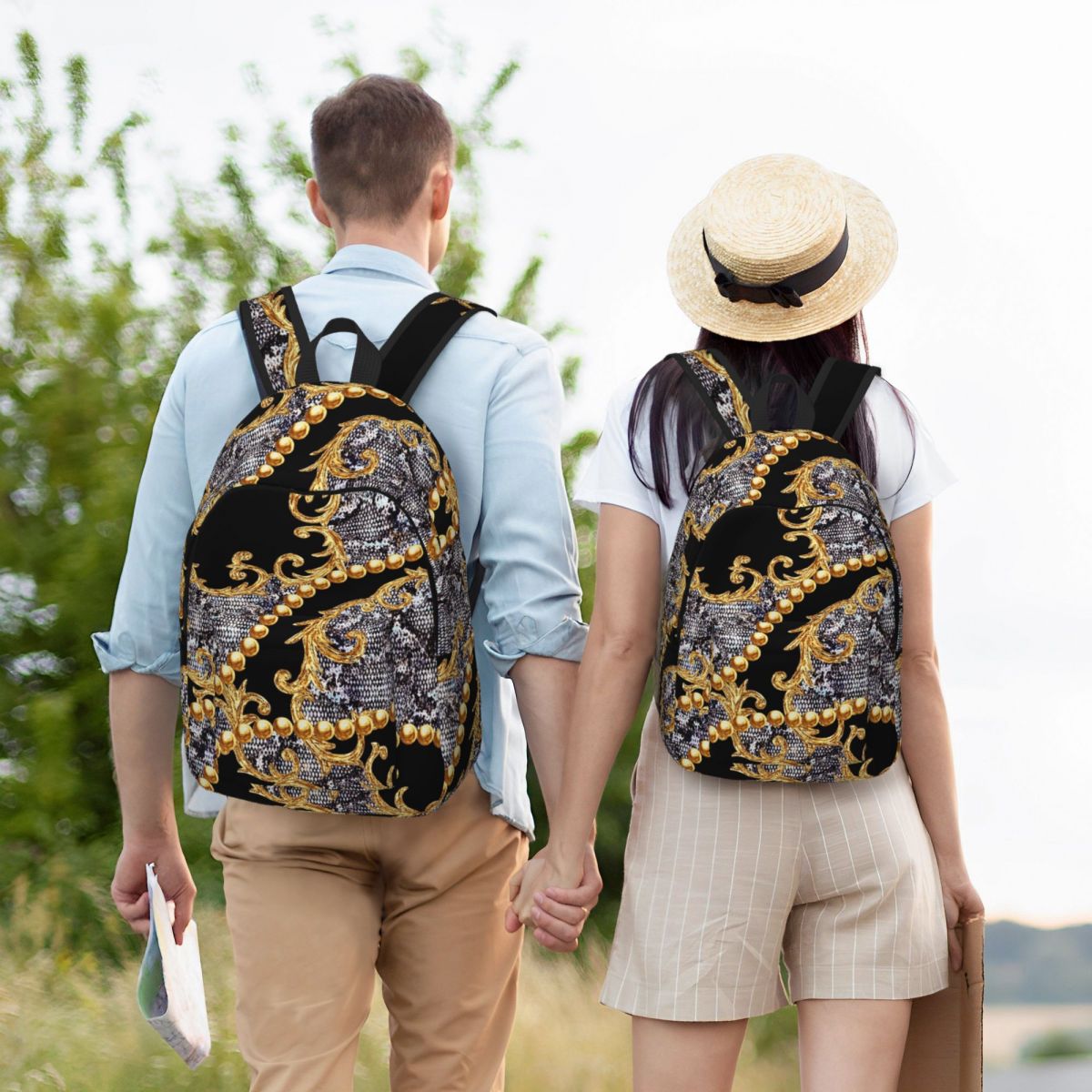 Luxury Bags Europe - Luxury Golden Europe Floral Baroque Student