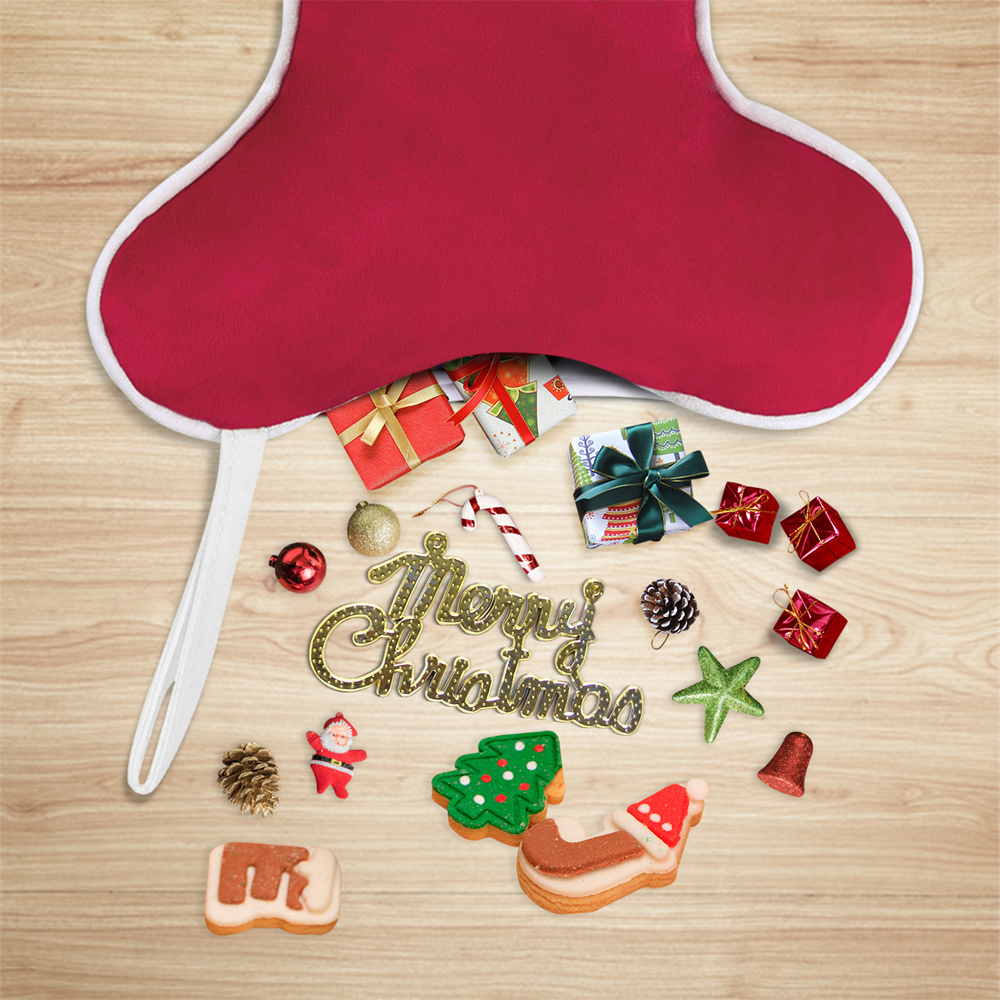 Velvet Dog Christmas Stocking  - Luxury Xmas Bags recension och pris