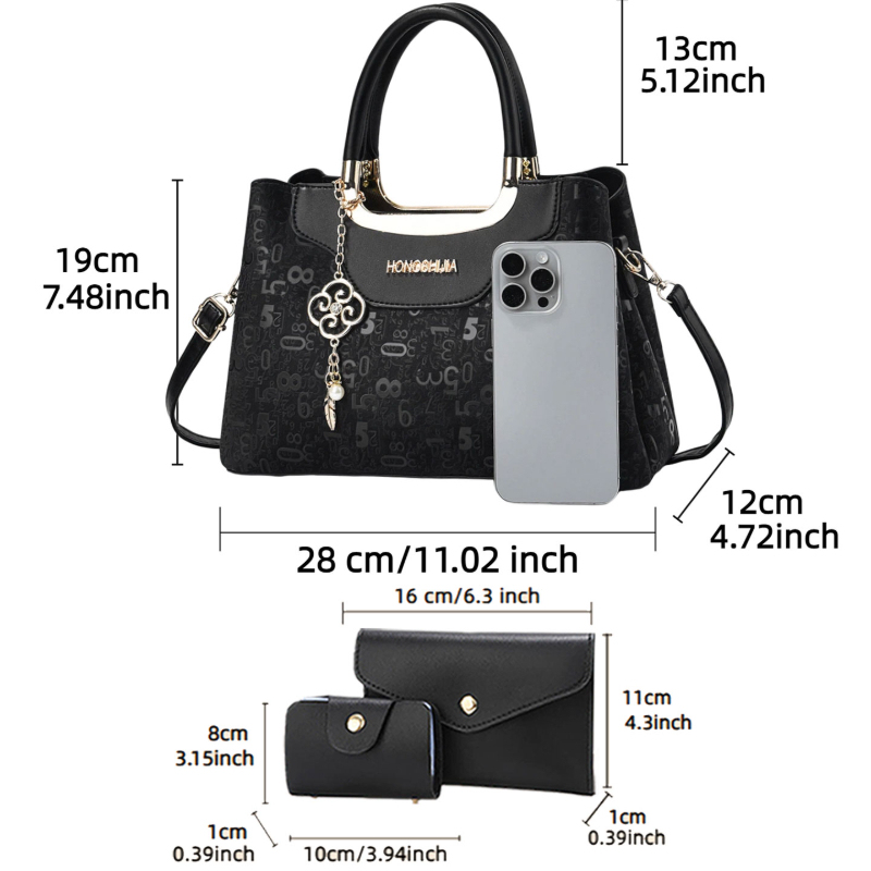 3-piece Fashion Women's Handba - Luxurious Bag recension och pris