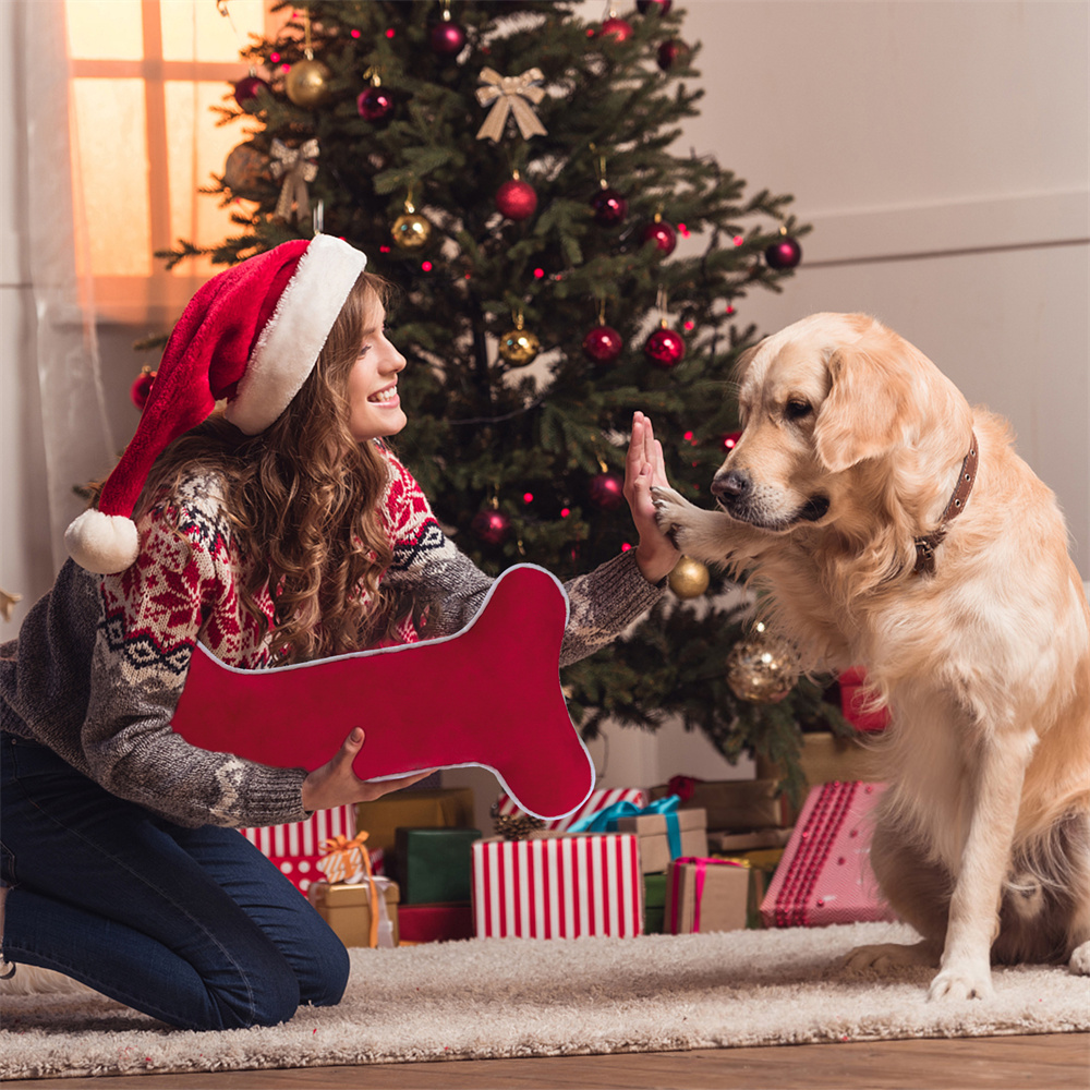 Velvet Dog Christmas Stocking  - Luxury Xmas Bags recension och pris
