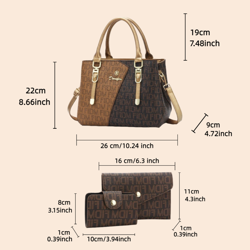 3-piece women's bag set, luxur - Luxurious Bag recension och pris