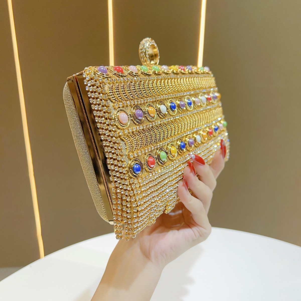 Luxury Rhinestone Tassel Gold  - Luxury Bags Europe recension och pris