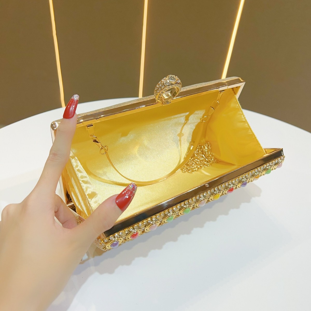 Luxury Rhinestone Tassel Gold  - Luxury Bags Europe recension och pris