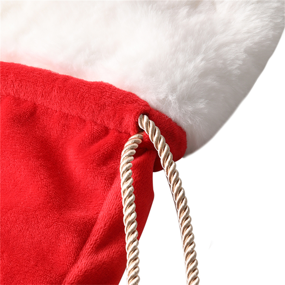 Plush Christmas Santa Sack Cor - Luxury Xmas Bags recension och pris
