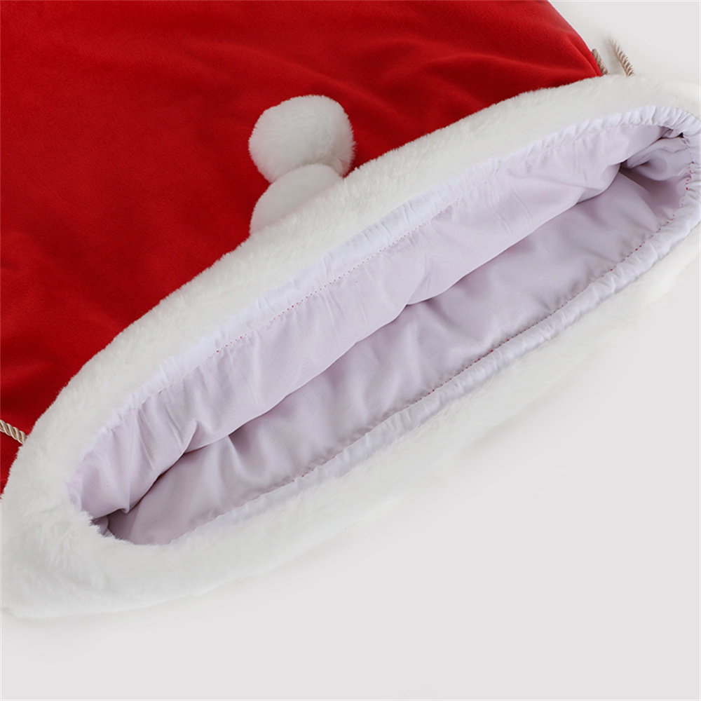 Plush Christmas Santa Sack Cor - Luxury Xmas Bags recension och pris