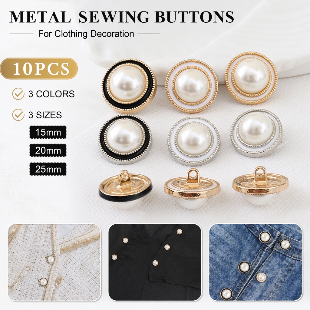 10Pcs Luxury Pearl Metal Sewin - Luxury Bags Dry Clean recension och pris