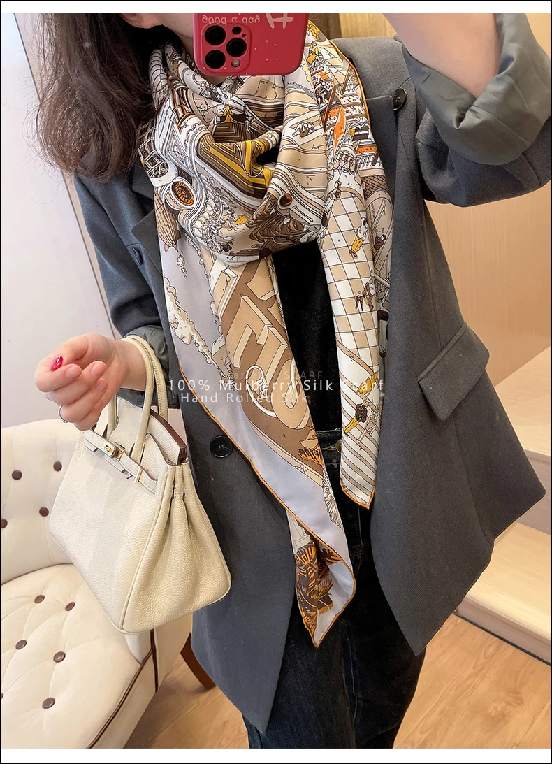 Paris Street 100 Silk Scarf Wo - Luxury Bags Paris recension och pris