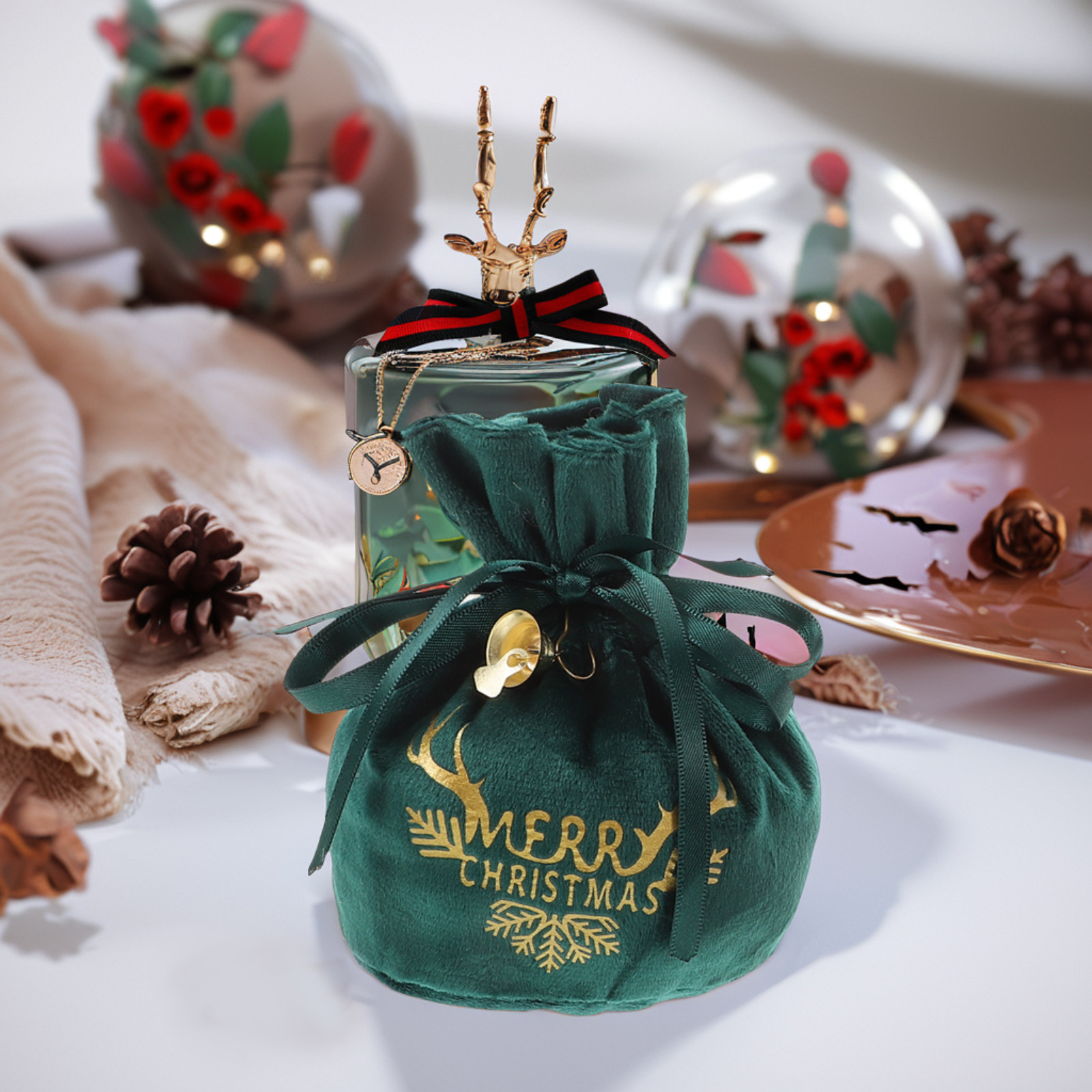 4Pcs Luxury Holiday Drawstring - Luxury Xmas Bags recension och pris